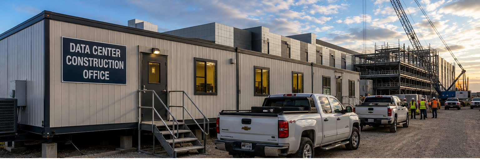 Data center construction site office in Northwest Texas