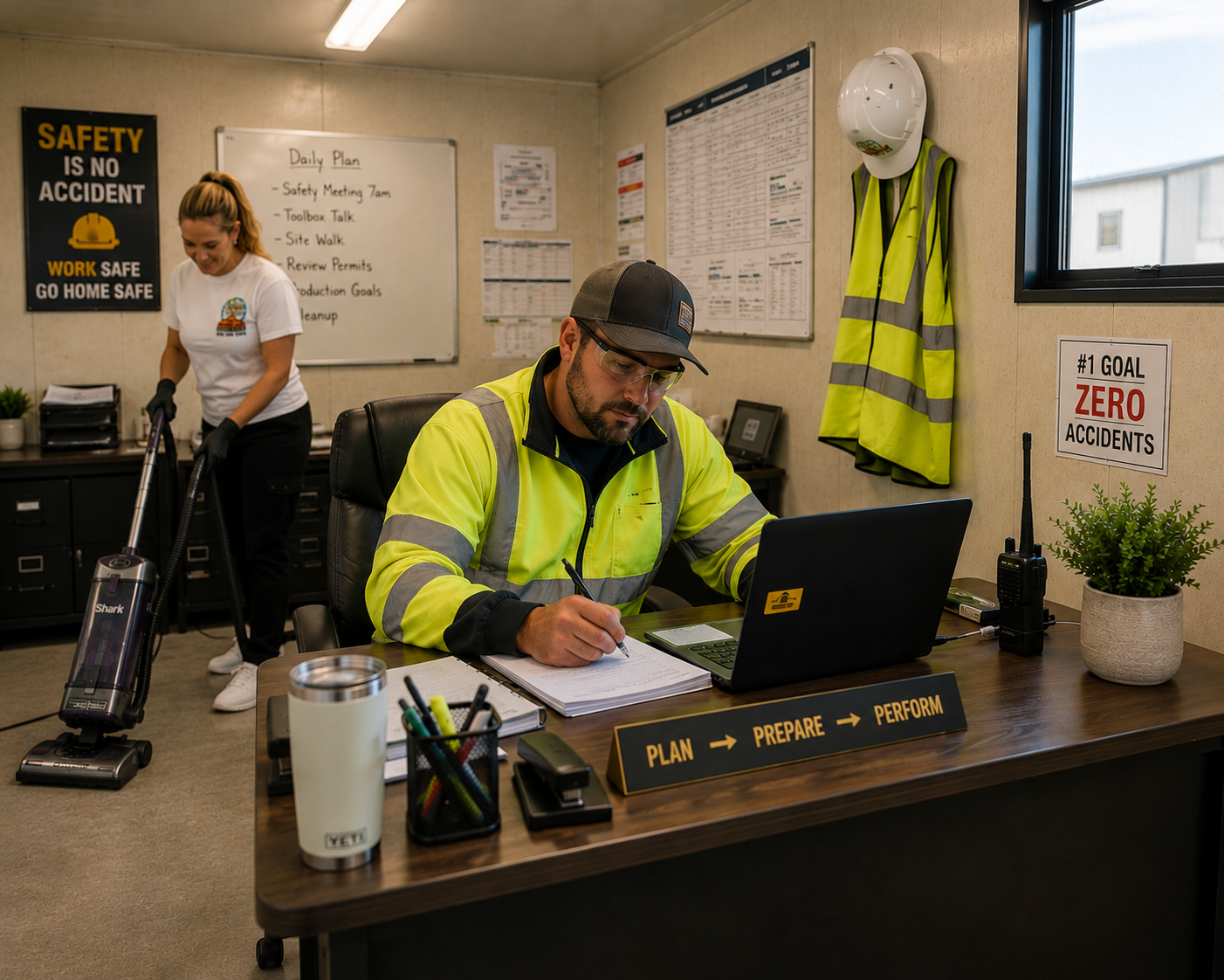 Field office kept clean for the crews working remote jobsites across Northwest Texas